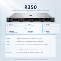 R350 랙 서버 R250 R260 R360 1U 단일 프로세서 NVMe 파일 백업 NAS 웹 클라우드 HPC 보안 내장형