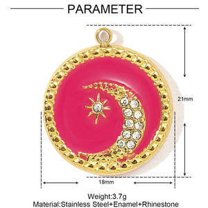 Hongtong, acero inoxidable, <span class=keywords><strong>tarot</strong></span> Vintage, circón brillante, rectángulo, fabricación de abalorios de joyería DIY, gran oferta, colgantes al por mayor - Product Image 6