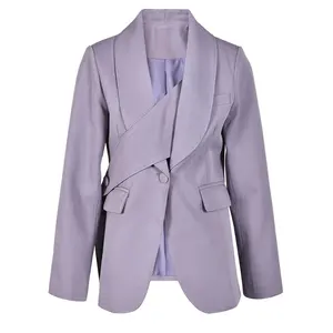 OULAIYADI Street Commuting Design Damen Herbst jacke New Style Unregelmäßiger Schneider Taillen spleiß anzug Blazer