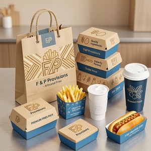 Bolsa de Papel Kraft para Llevar Comida Rápida, Personalizada para Restaurantes, para Hamburguesas, Sándwiches, Papas Fritas y Café - Product Image 6