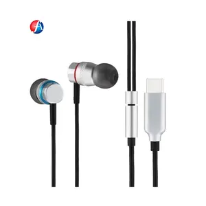 China Wholesale USB C Noise Cancelling IEM Earphones HI-FI 3.5mm Wired Music Earphones DAC HD Bass Compression Driver Headphones