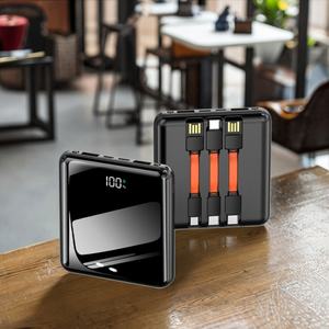 Banco de Energía Portátil de 10000mah 20000mah para Exteriores, Cargador Rápido con Cable USB y Logotipo Personalizado, Venta al Por Mayor de Fábrica - Product Image 6