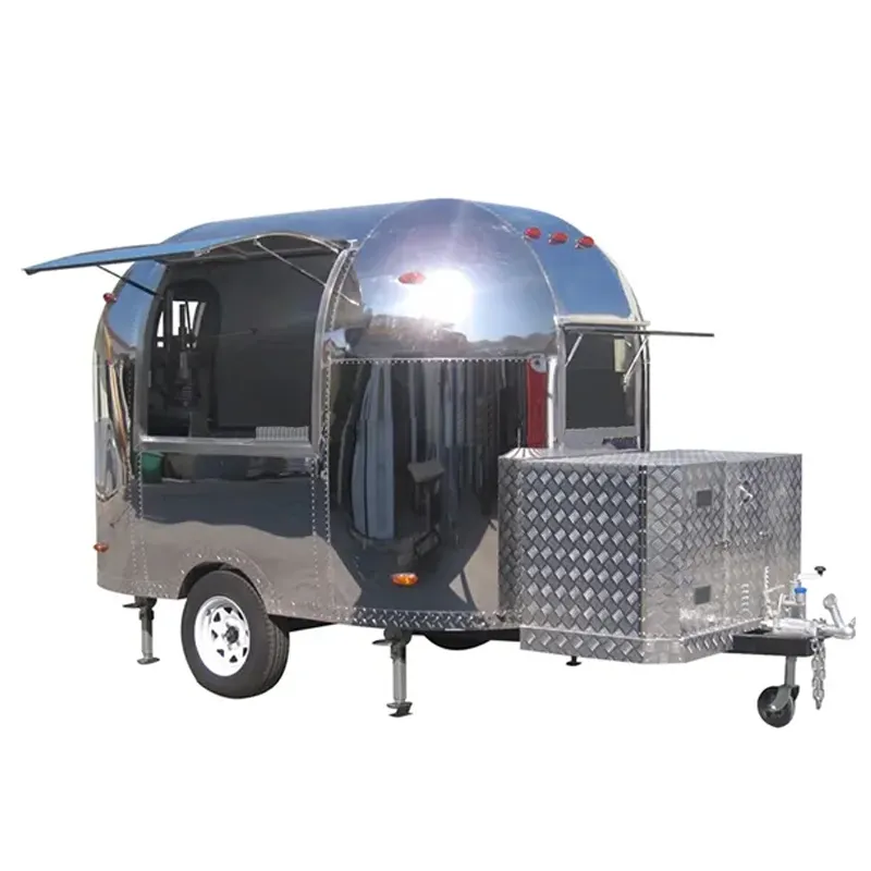 JX-BT300SS fast food carrello mobile piccolo camion di cibo rimorchi alimentari completamente attrezzati rimorchio airstream standard usa