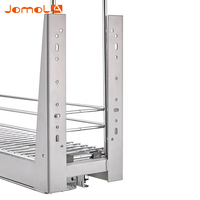 Armoire de cuisine étroite, support de rangement des épices, panier à tiroir coulissant avec rails à fermeture souple