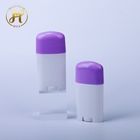 Conteneur de déodorant ovale en PP recyclé de 40g, vide, avec ouverture facile par torsion, rechargeable, couleur personnalisée, logo personnalisé, OEM/ODM pour