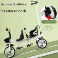JXB Prix d'usine de gros Tricycle pour enfants Double vélo pour bébé Poussette jumelle Poussette pour bébé