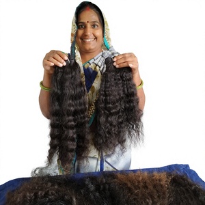 Extensions de cheveux vierges Remy non traités de 8 à 32 pouces, sans produits chimiques, cuticules alignées, bouclés crépus, cheveux humains indiens de temple, 100g - Product Image 1