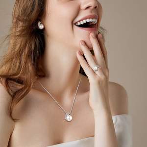 Özel taklit beyaz kabuk inci 925 gümüş yüzük beyaz renk 3A zirkon taş moda tüm parmak yüzük - Product Image 3