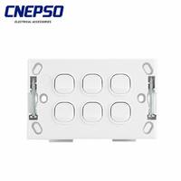 Cnepso Clispsal Série C2000 Certifié SAA 10A 16A 250V AC Prise murale 6 gangs 1 voie Norme australienne Nouvelle-Zélande Fidji