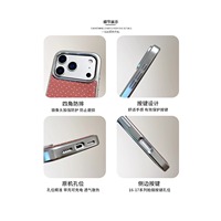 Étui de luxe électroplaqué à pois en TPU+PC, résistant à la saleté, antichoc et étanche pour 17 Pro Max 16/15/14/13