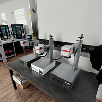 Machine de marquage laser à fibre Raycus JPT 20w 30w 60w pour bijoux en or avec rotatif pour bagues, prend en charge les formats DXF BMP AI DST