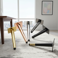 Robuste Verstellbare Eisen-Sofabeine in Luxuriösem Gold-Schwarz für Couchtisch, Schrank, Esszimmer, Wohnzimmer und Schlafzimmer