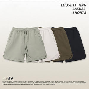 Pantalones cortos informales con abertura elástica y cordón de sarga con <span class=keywords><strong>bolsillo</strong></span> suelto para correr, ropa para hombre, Bermudas De Hombre - Product Image 2