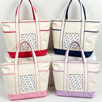 Sac fourre-tout pliable personnalisé, réutilisable, imperméable, en toile naturelle vierge, sac de voyage, sac de plage, bord festonné, pied-de-poule, extra large