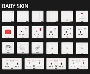 Luxuriöser britischer Standard, besonders dünnes Design, PC-Material, 1/2/3/4-fach Wandschalter und 16A UK-Wandsteckdose - Product Image 2