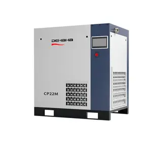 Dehaha kompresor sekrup putar, 5 kw-75kw PM kompresor udara tipe VSD 8 bar 0.8Mpa kompresor udara sekrup industri