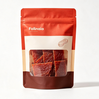 FDA CE-gecertificeerde staande zipzakken, hersluitbare plastic zakjes voor de verpakking van varkensvlees jerky snacks