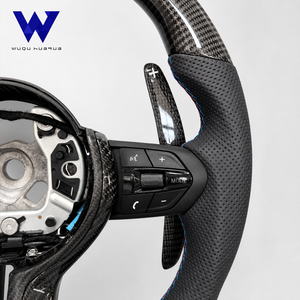 Volante de Fibra de Carbono Personalizado para <span class=keywords><strong>BMW</strong></span> 1M M2 M3 M4 M6 X5M X6M F30 F32 F10 F20 F35 F22 F18 F07 F01 F02 E90 E92 E70 - Product Image 3