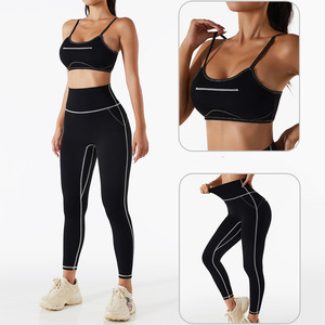 Soutien-gorge de sport push-up léger et respirant pour femmes avec sensation de nu simple texturé haut de yoga vêtements de sport - Product Image 2