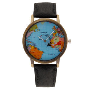 Montre à quartz pour hommes avec cadran en alliage World Earth <span class=keywords><strong>Avion</strong></span> du fabricant - Product Image 5