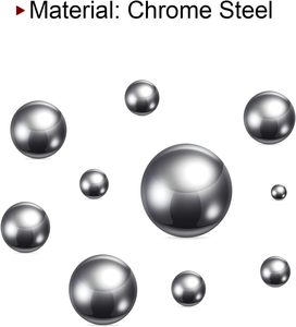 SAIGE Sourcing Map 8PCs Bolas de alta precisión 20mm de diámetro G25 Bola de Hrc60-66 pulida para rodamientos Plata - Product Image 4