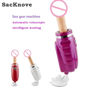 Wireless Remote 8 Modes Vibration Telescopic Intelligent Heating Clit Stimulate Electric Dildo Gun Sex Machine For Women