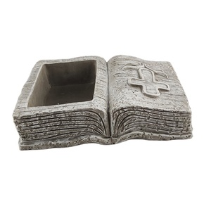 Pot de fleurs <span class=keywords><strong>en</strong></span> béton fait main de haute qualité <span class=keywords><strong>pour</strong></span> <span class=keywords><strong>jardin</strong></span> et cimetière, avec motifs <span class=keywords><strong>en</strong></span> croix <span class=keywords><strong>pour</strong></span> plantes et fleurs - Product Image 4