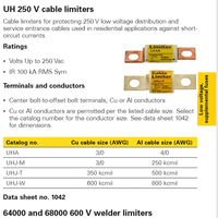 Fusible WCF à action rapide, sans indicateur, sécurisé pour les doigts, pour la production d'énergie éolienne, temps de déclenchement maximal, nominal 1 à 100 A