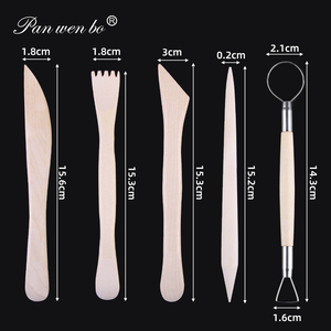 Panwenbo Art Clay <strong>Tool</strong> Kit 5pcs Art Supply High Quality Pottery Clay Sculpting <strong>Tools</strong> Set Sculpting <strong>Tools</strong> for Beginners - Product Image 3