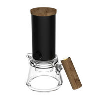 Cafetière à glace DHPO 600 ml, design scandinave minimaliste, écologique, corps en acier inoxydable, pot en porcelaine, luxe