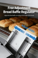 Trancheuse à pain électrique en acier inoxydable, machine à couper les gâteaux - Équipement de boulangerie à haute productivité, nouveau