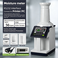 Medidor de Humedad para Granos Equipado con Interfaz RS232 para Conectar a Impresora/Computadora, 56 Variedades, Pantalla Retroiluminada Multicolor