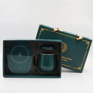 2024 Electric Smart Handmade Fashionable Ceramic Mug Warmer 55 Thermostat USB Heated Personalized Gift Box Set - Product Image 3