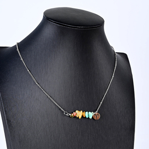 Collar de Piedras Curativas de Cristal Natural al por Mayor con Signos del Zodíaco y Significados en Tarjeta - Product Image 3