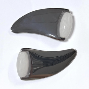 2 in 1 Multi-purpose fashionable beauty tools Metal Gua Sha Board white <b>jade</b> <b>Roller</b> Massage Tool For Face - Product Image 6