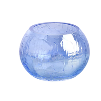 En gros, Bougeoir en verre craquelé de luxe et unique, Porte-bougie chauffe-plat et Pot à bougie en verre, pour décoration de maison et de table de mariage, en vrac