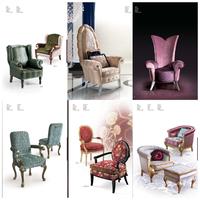 Chaise de loisir unique Chaise de canapé française de luxe Tissu Art Salon Grande famille Livre d'étude Réception Fauteuil pour chambre d'hôtel