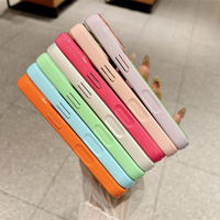 Funda de Teléfono Acrílica Híbrida Color Macaron, para iPhone 14 15 16 17 Pro Max, con Protección de Cámara de Vidrio, Antigolpes