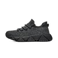 Pour les baskets d'extérieur QILOO Deep Tread, baskets légères à lacets avec empeigne tissée extensible pour le jogging et les trajets en ville