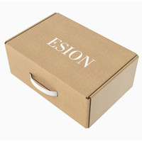 Emballage en carton ondulé personnalisé pour boîtes à papier d'ordinateur, design simple avec poignée
