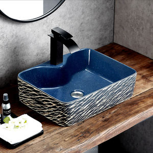 <span class=keywords><strong>2025</strong></span> פורצלן אגן חרסינה בסגנון מסורתי כיור רחצה חדש לחדר רחצה כלים סניטריים עם אבזר - Product Image 1