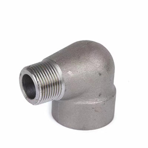 ข้อต่อท่อเหล็กสแตนเลส Longben แบบข้อศอก DN6-50 เกลียว NPT BSPT ทนแรงดันสูง แบบไร้รอยต่อ - Product Image 3