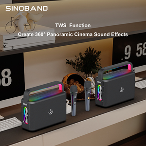 Sinoband Nuts 120W Enceinte portable karaoké <span class=keywords><strong>Bluetooth</strong></span> avec basses profondes stéréo sans fil avec microphones IPX5 RGB - Product Image 4