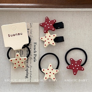 กิ๊บติดผมลายจุดรูปดาวแบบเรียบง่ายสำหรับเด็กผู้หญิงแฟชั่นน่ารักน่ารักๆสำหรับเด็กๆอุปกรณ์เสริมผมมีในสต็อกเก๋ไก๋ - Product Image 4