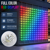 Éclairage de façade média extérieur à LED RVB adressables IP67 DMX512 pour projets architecturaux de bâtiments