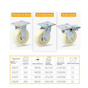 Schwarzes glattes und nicht markierendes Kugellager Schwerlast-Möbel-Roller-Rad Dreh-Rollwagen - Product Image 6
