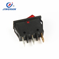 Haute qualité KCD3-102/N 16a 250v SPST rouge led lumière interrupteur à bascule t105 55 Éclairer Interrupteur À Bascule