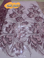 Nouveau tissu en dentelle à paillettes de style français de luxe, élégant tissu brodé pour robe de mariée ou de soirée, disponible sur Inmyshop