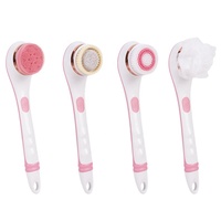 Ensemble d'outils de nettoyage du corps et du dos pour la douche, brosse de massage exfoliante, brosse de bain électrique multifonction à long manche
