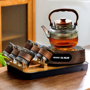 กาน้ำชาแก้ว YIJING ขนาดใหญ่ ดีไซน์คลาสสิก เป็นมิตรกับสิ่งแวดล้อม ทนทาน สไตล์จีนใหม่ ทนความร้อน ทนไฟ ใช้กับเตาได้ - Product Image 2